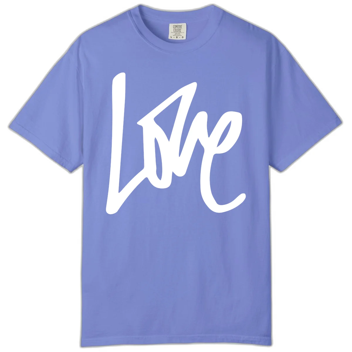 White lightning bolt with upward arrow design on gray background representing lightning-bolt-pride-power in Flo Blue