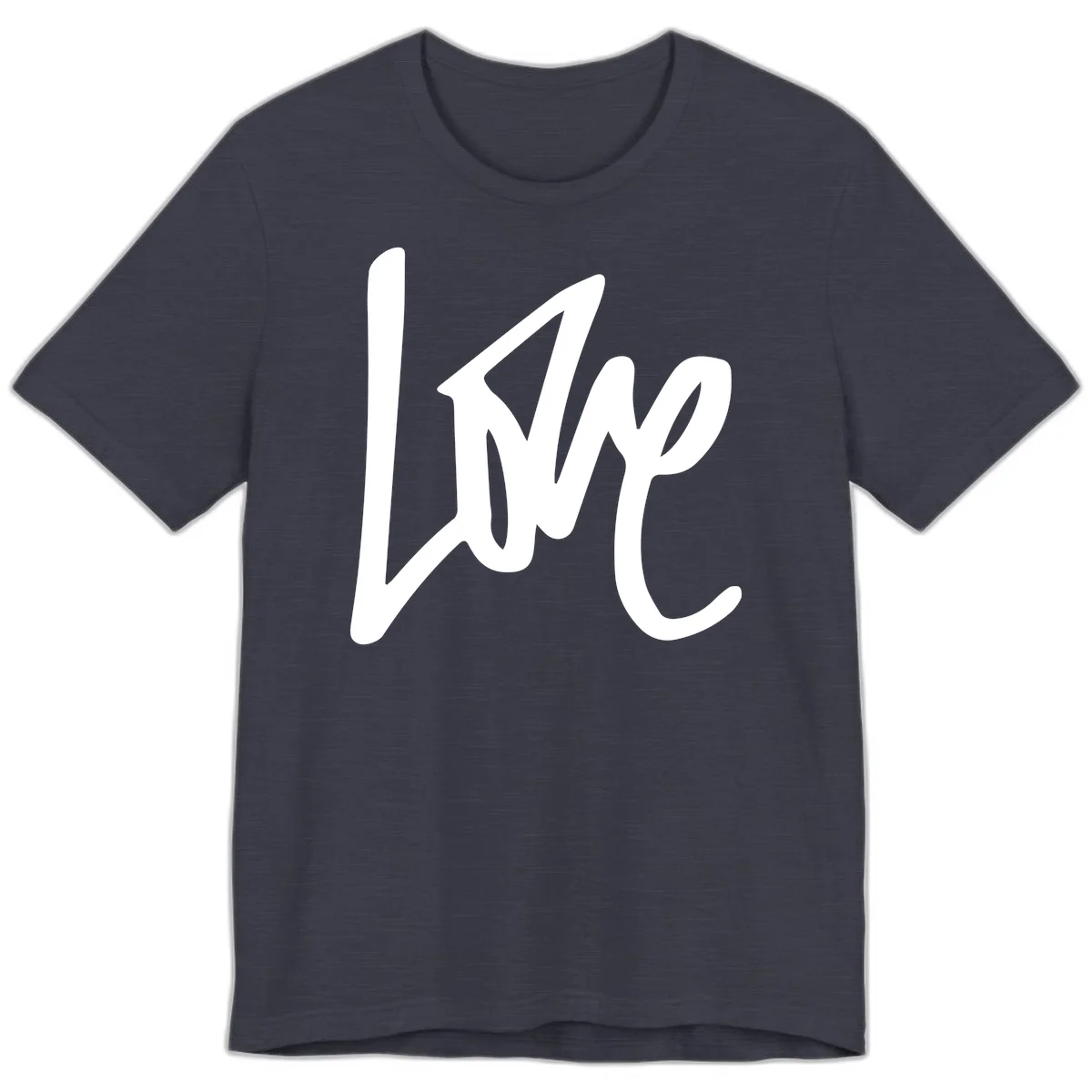 White lightning bolt with upward arrow design on gray background representing lightning-bolt-pride-power in Heather Midnight Navy