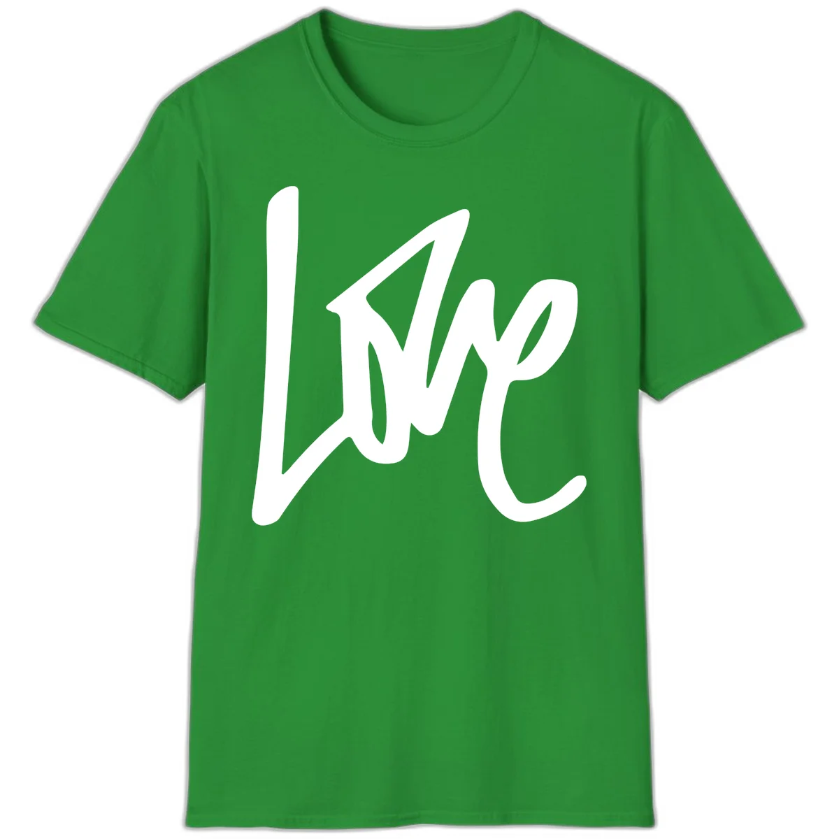 White lightning bolt with upward arrow design on gray background representing lightning-bolt-pride-power in Irish Green