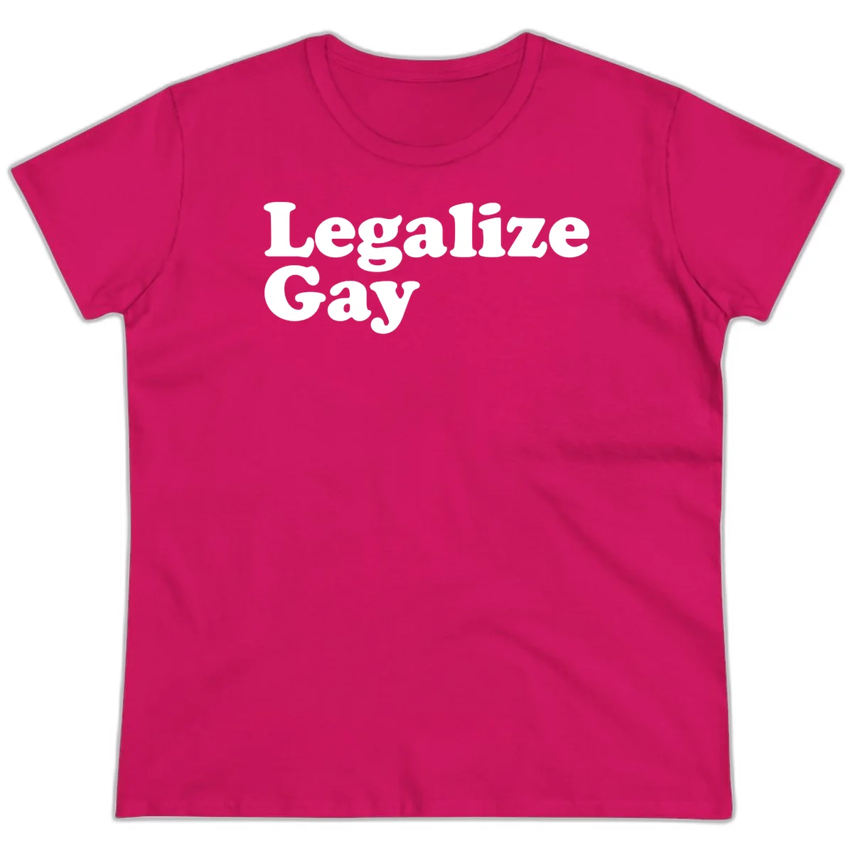 Bold white serif text reading 'Legalize Gay' on gray background - legalize-gay-pride statement design in Heliconia