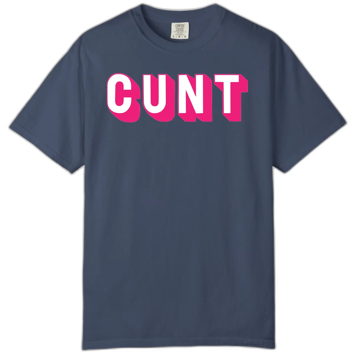 Bold white sans-serif text spelling 'SUNT' with magenta 3D beveled shadow effect on gray background in Midnight