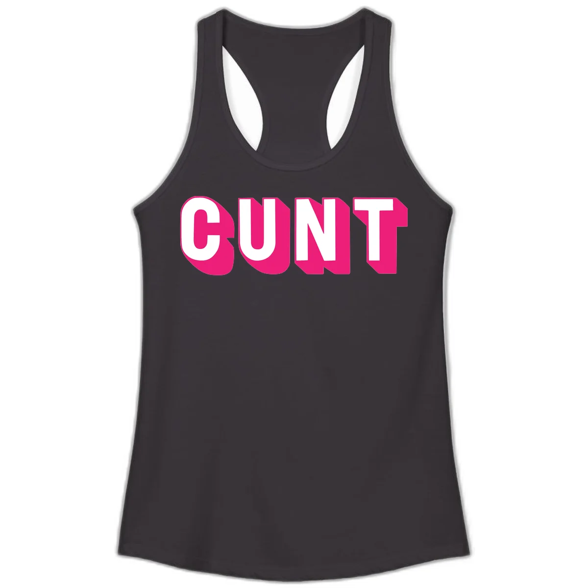 Bold white sans-serif text spelling 'SUNT' with magenta 3D beveled shadow effect on gray background in Black