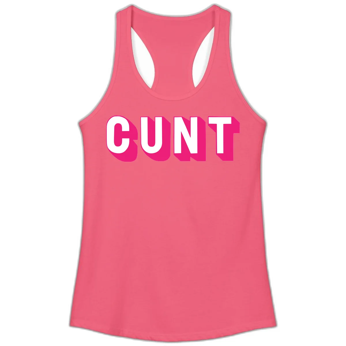 Bold white sans-serif text spelling 'SUNT' with magenta 3D beveled shadow effect on gray background in Hot Pink