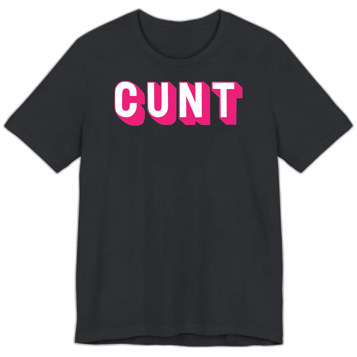 Bold white sans-serif text spelling 'SUNT' with magenta 3D beveled shadow effect on gray background in Vintage Black