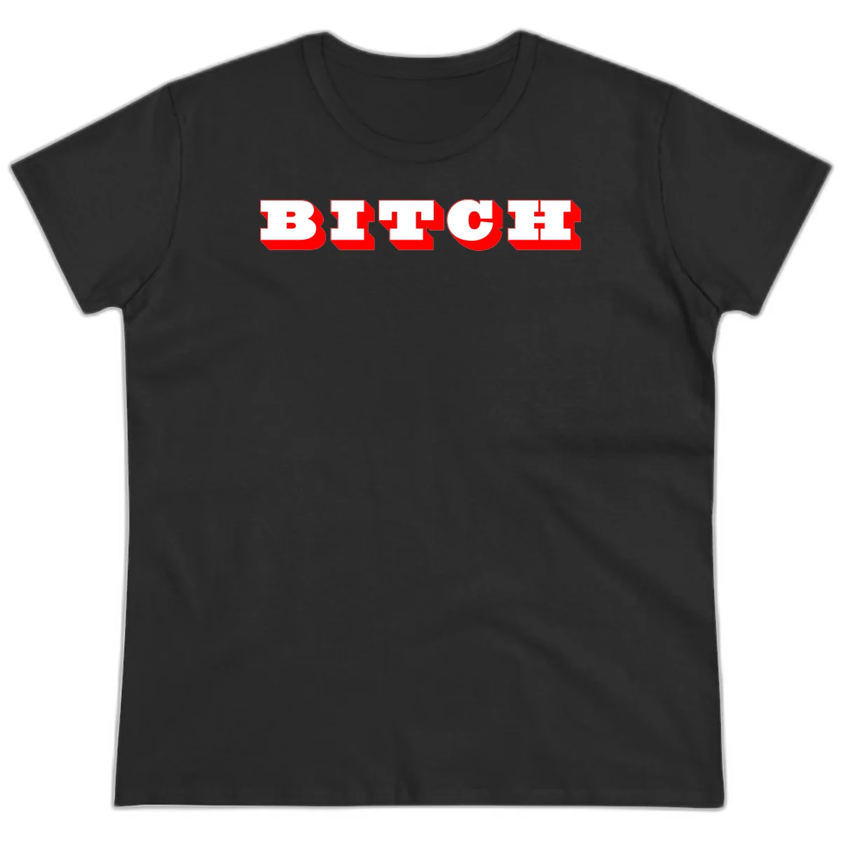 Bold 3D block letter typography spelling BEECH in white with red shadow effect on gray background in Black