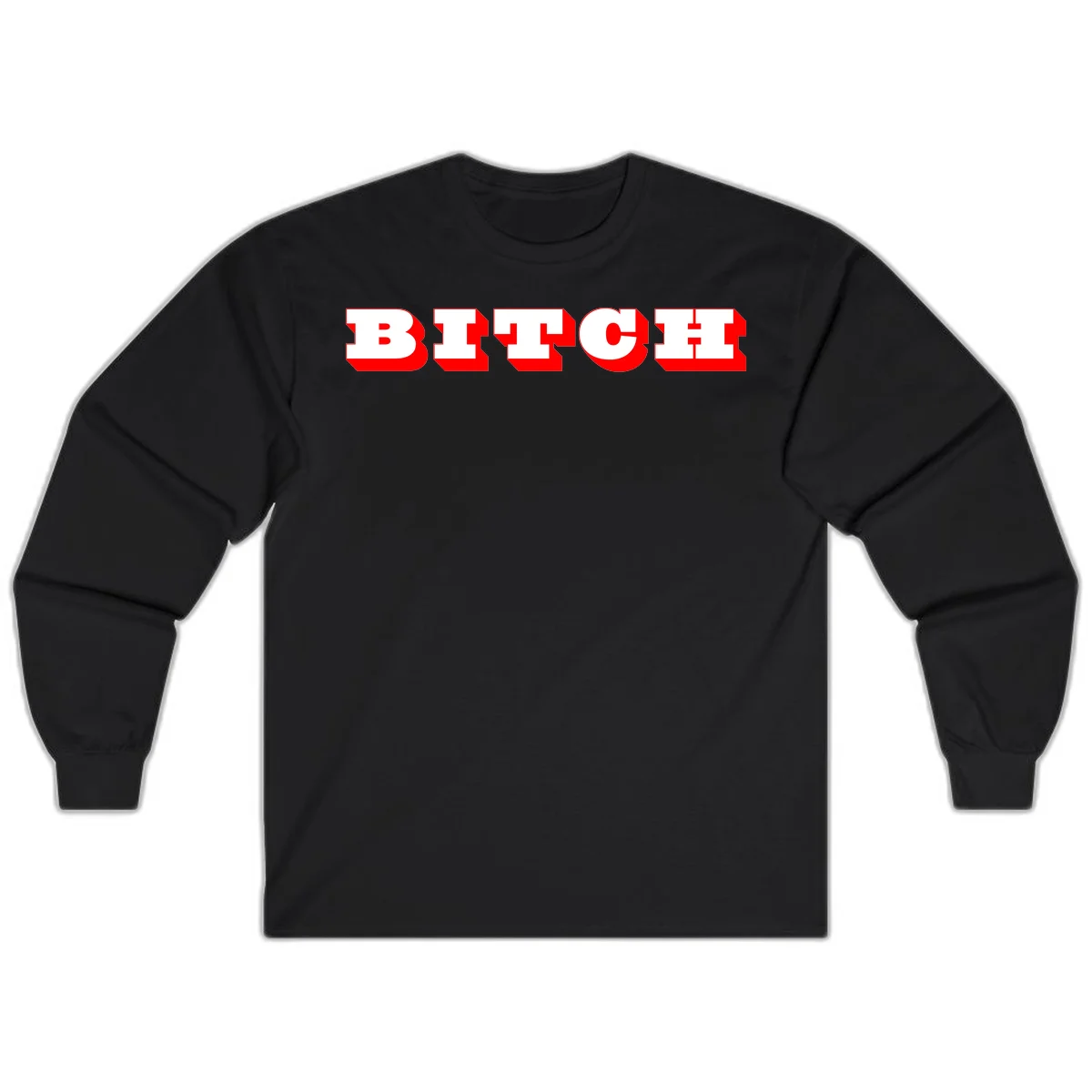 Bold 3D block letter typography spelling BEECH in white with red shadow effect on gray background in Black