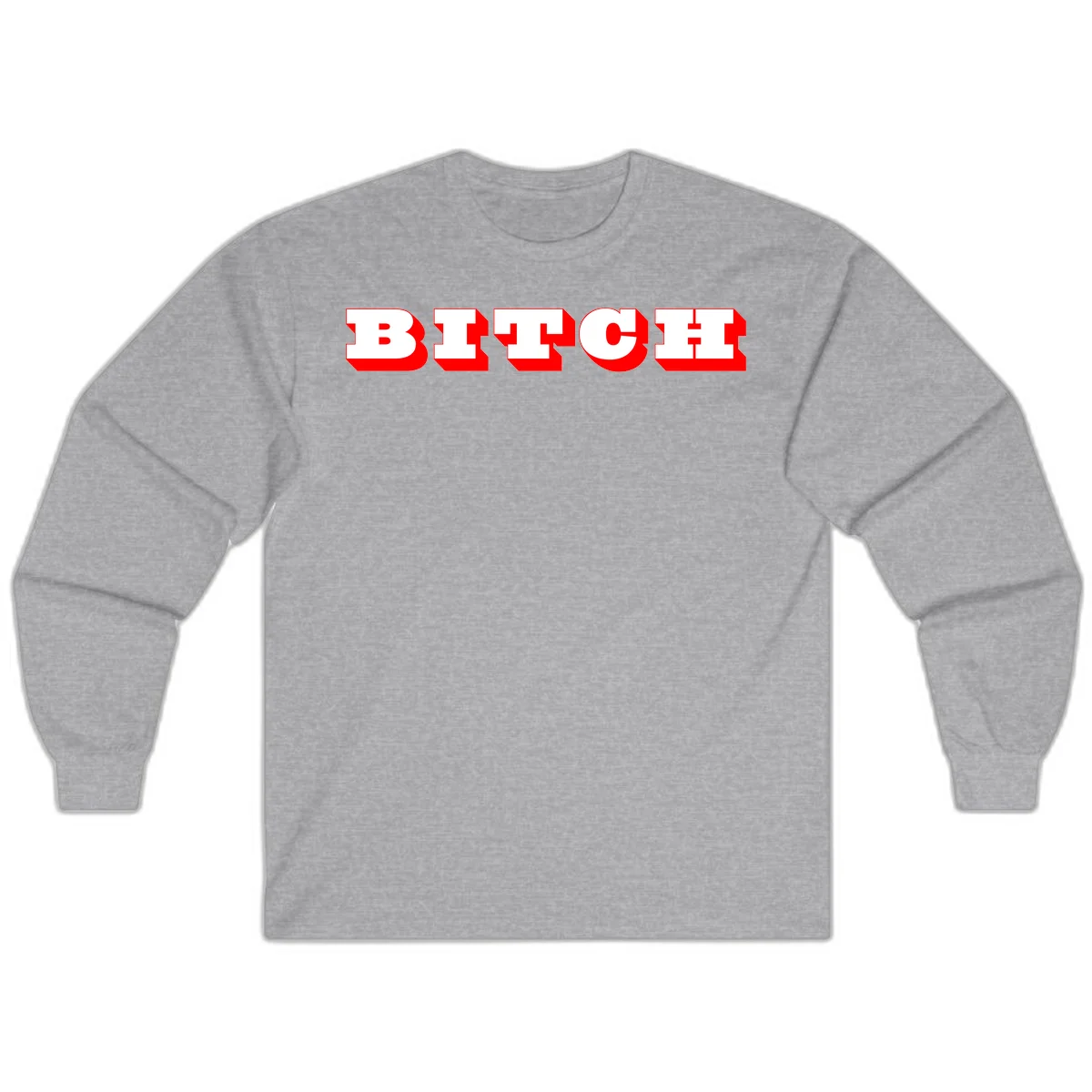 Bold 3D block letter typography spelling BEECH in white with red shadow effect on gray background in Sport Grey