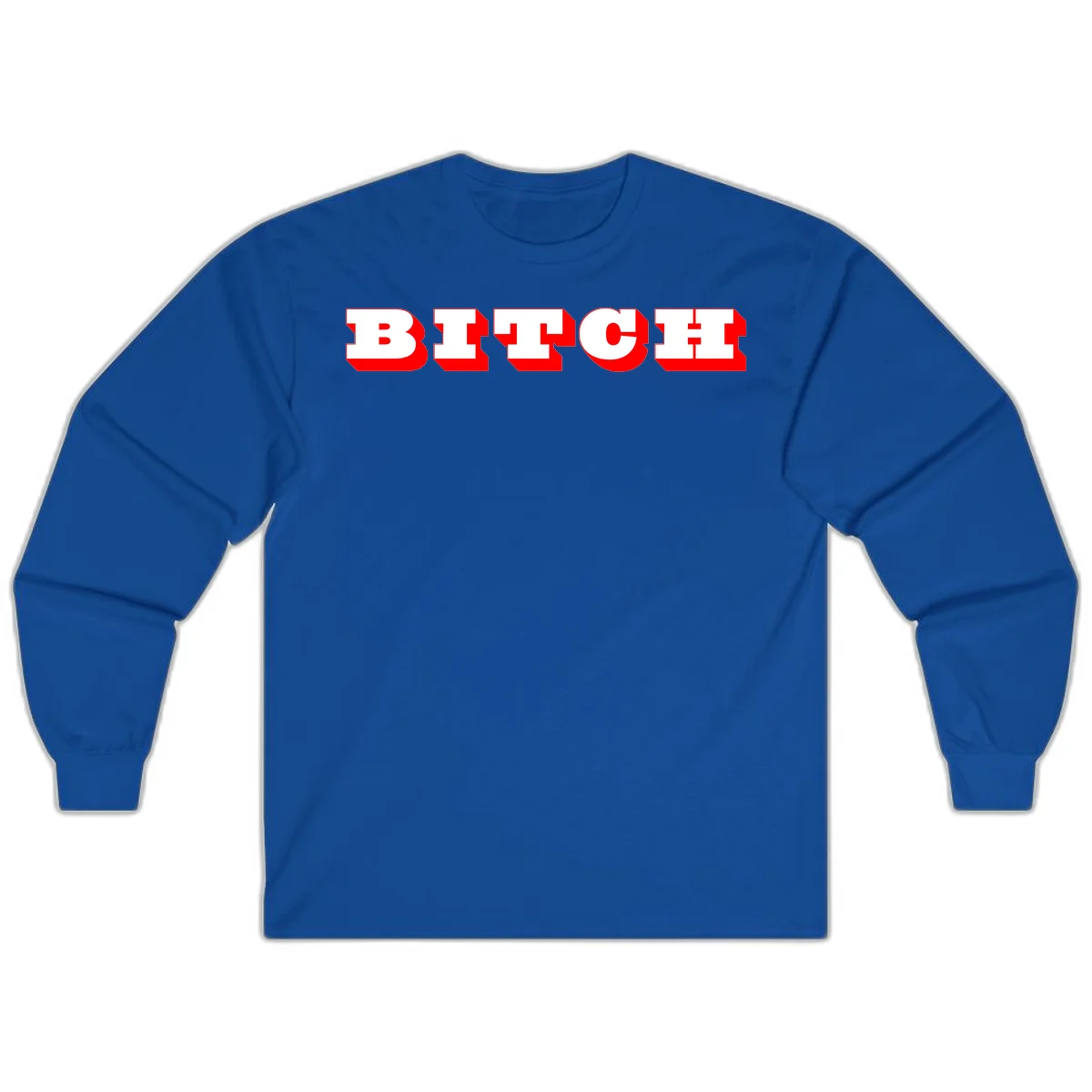 Bold 3D block letter typography spelling BEECH in white with red shadow effect on gray background in Royal