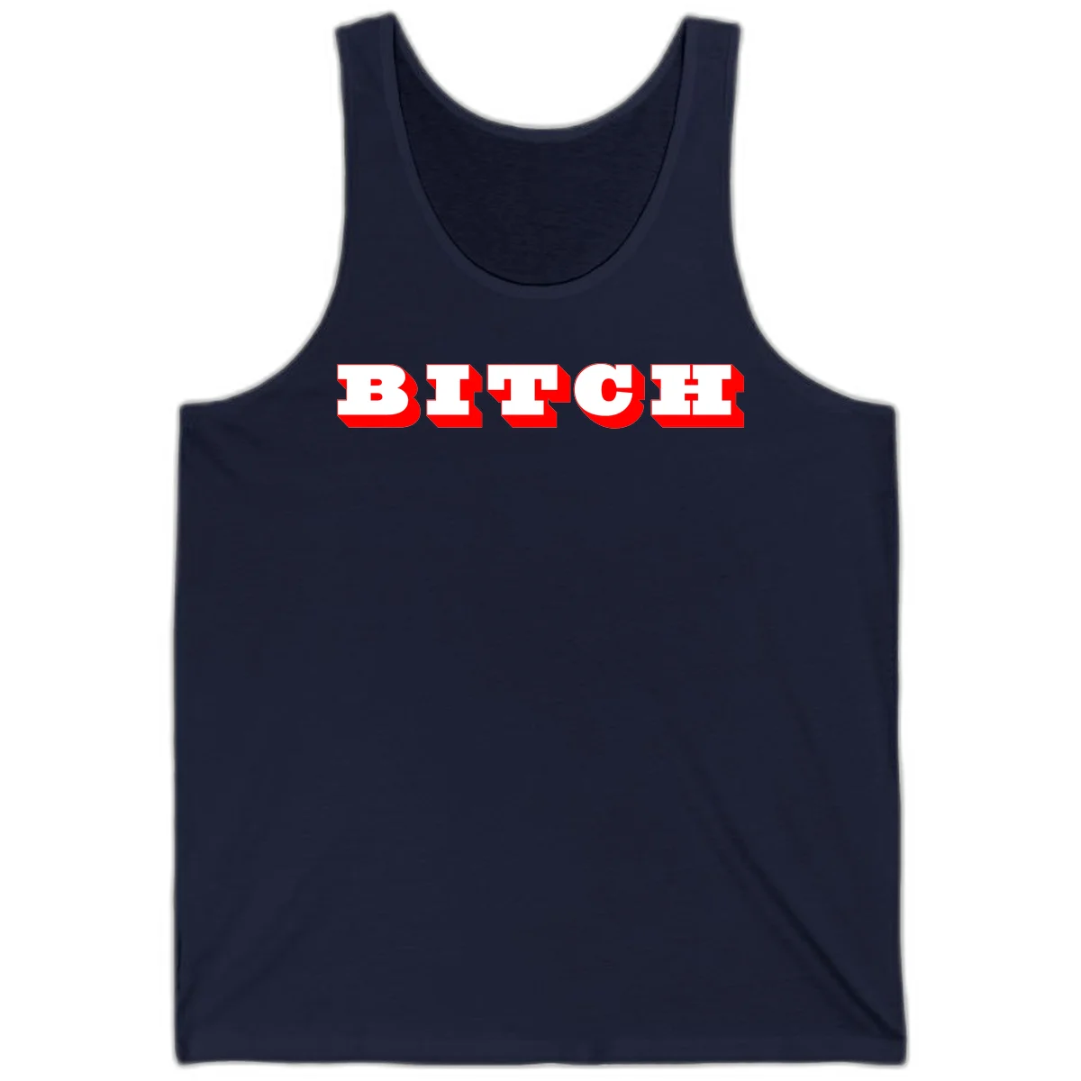 Bold 3D block letter typography spelling BEECH in white with red shadow effect on gray background in Navy