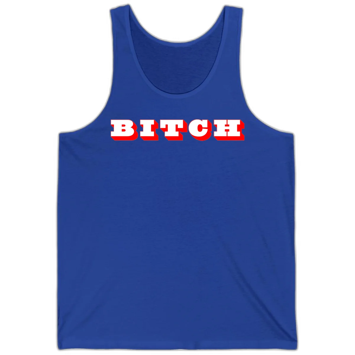 Bold 3D block letter typography spelling BEECH in white with red shadow effect on gray background in True Royal