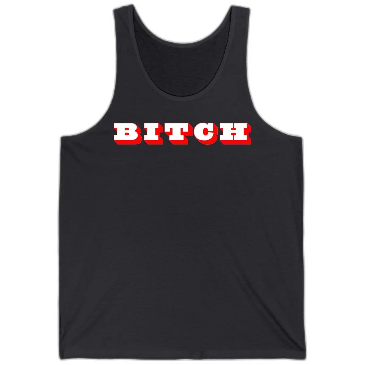 Bold 3D block letter typography spelling BEECH in white with red shadow effect on gray background in Dark Grey