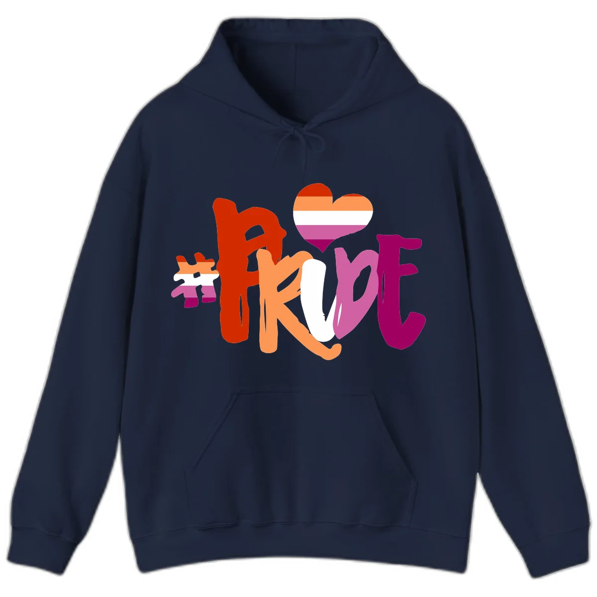 Love pride heart flag design with colorful letters, rainbow heart, and puzzle pieces in pride colors in Navy