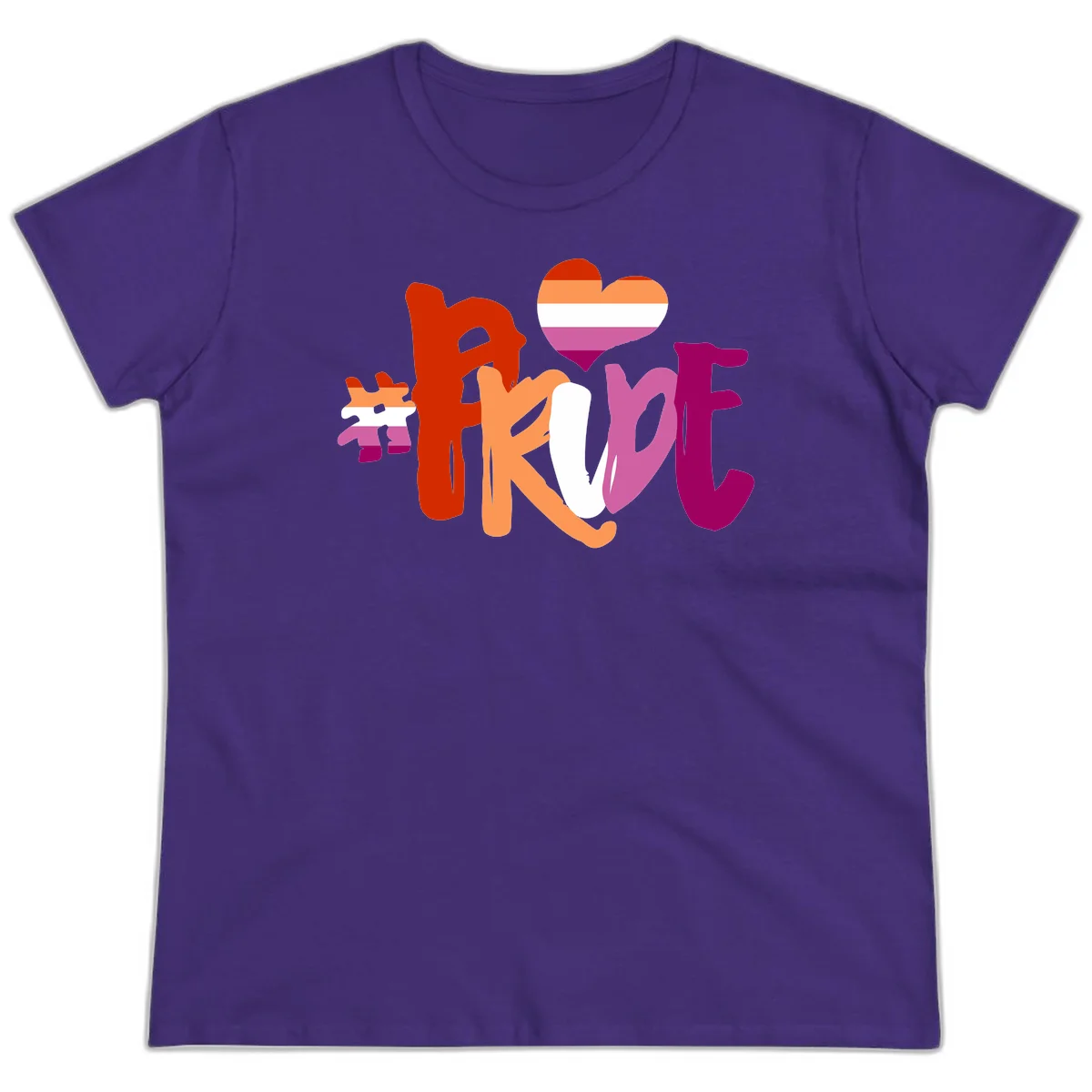 Love pride heart flag design with colorful letters, rainbow heart, and puzzle pieces in pride colors in Purple