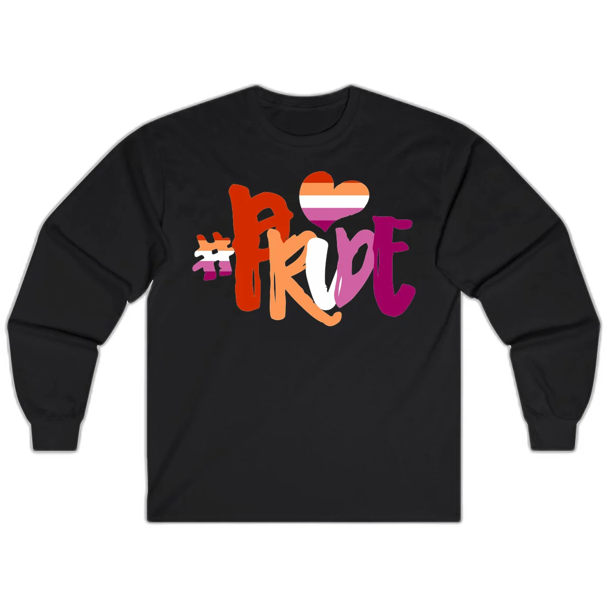 Love pride heart flag design with colorful letters, rainbow heart, and puzzle pieces in pride colors in Black