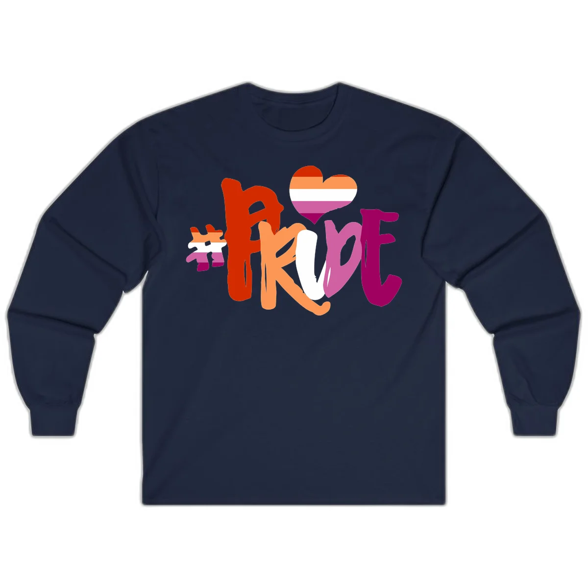 Love pride heart flag design with colorful letters, rainbow heart, and puzzle pieces in pride colors in Navy