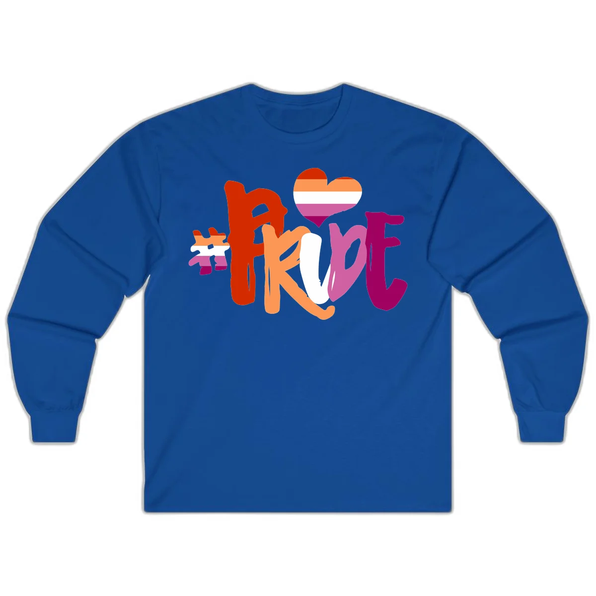 Love pride heart flag design with colorful letters, rainbow heart, and puzzle pieces in pride colors in Royal