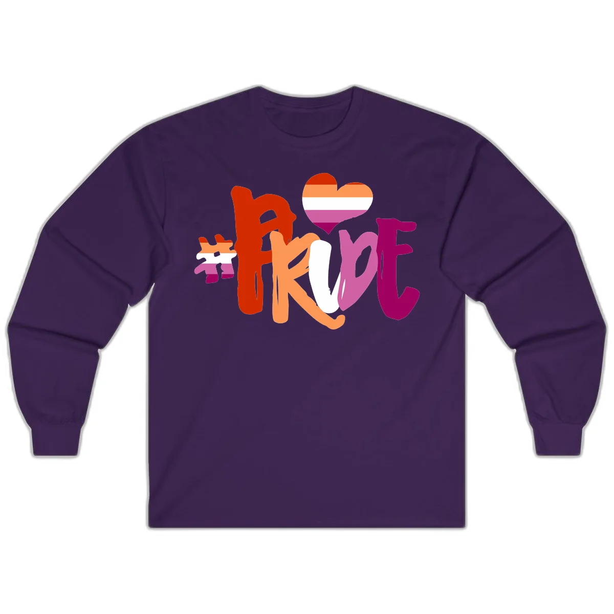 Love pride heart flag design with colorful letters, rainbow heart, and puzzle pieces in pride colors in Purple