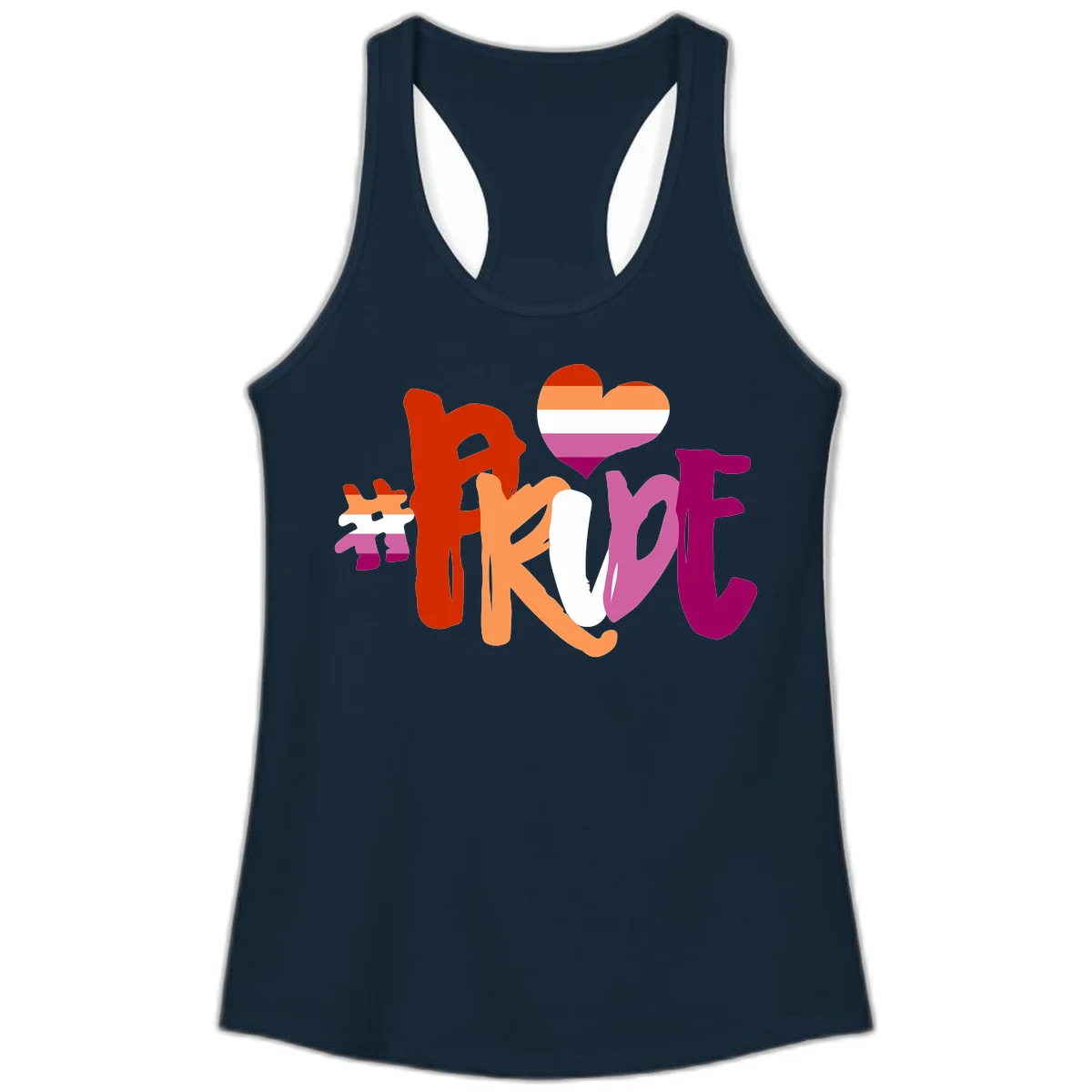 Love pride heart flag design with colorful letters, rainbow heart, and puzzle pieces in pride colors in Solid Midnight Navy
