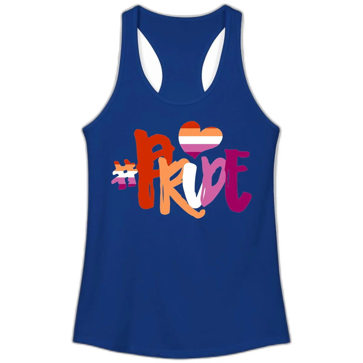 Love pride heart flag design with colorful letters, rainbow heart, and puzzle pieces in pride colors in Solid Royal