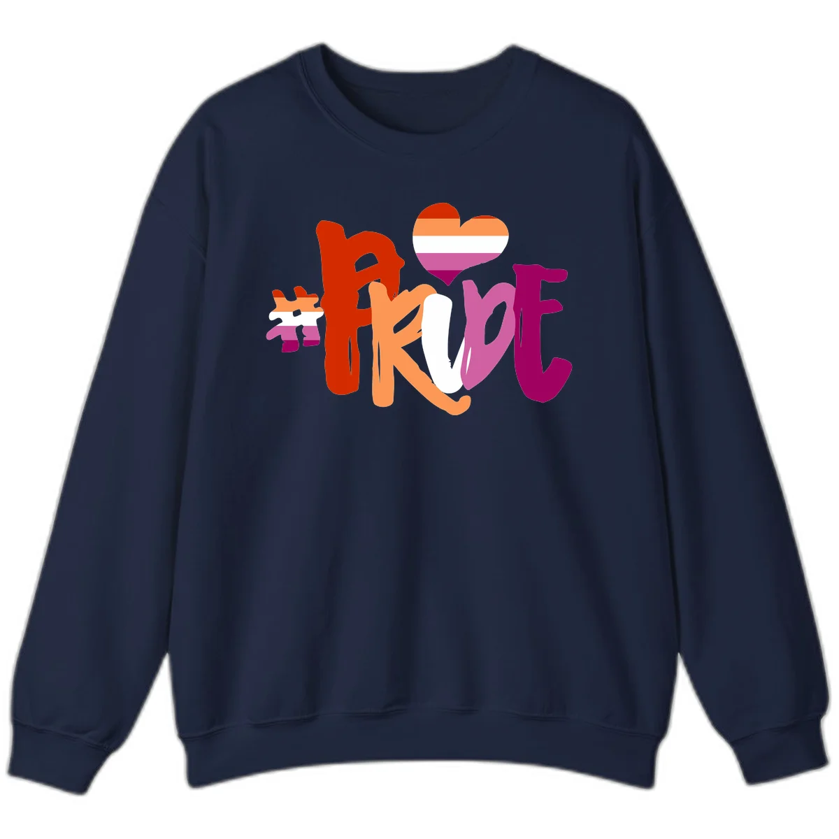 Love pride heart flag design with colorful letters, rainbow heart, and puzzle pieces in pride colors in Navy