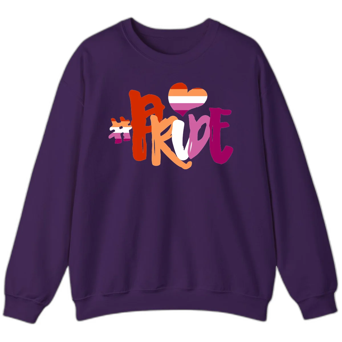 Love pride heart flag design with colorful letters, rainbow heart, and puzzle pieces in pride colors in Purple