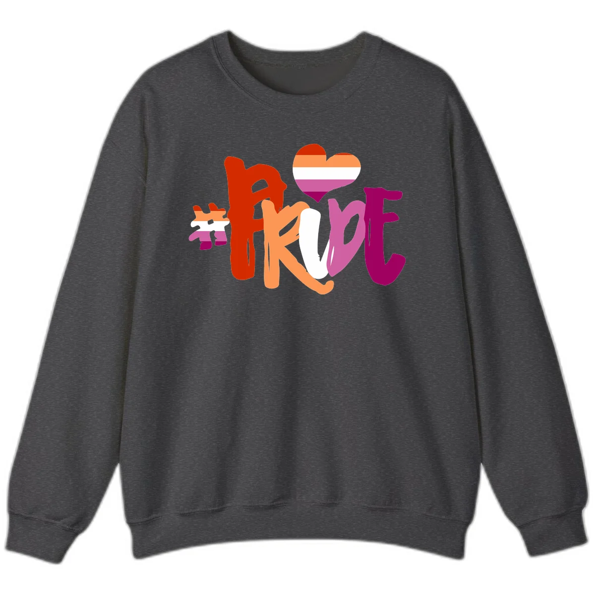 Love pride heart flag design with colorful letters, rainbow heart, and puzzle pieces in pride colors in Dark Heather