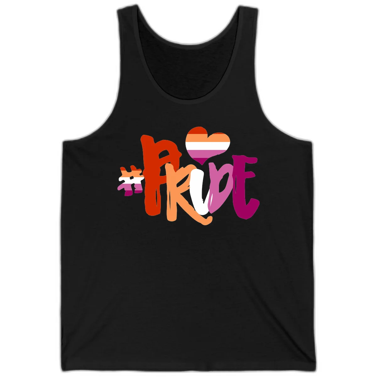 Love pride heart flag design with colorful letters, rainbow heart, and puzzle pieces in pride colors in Black
