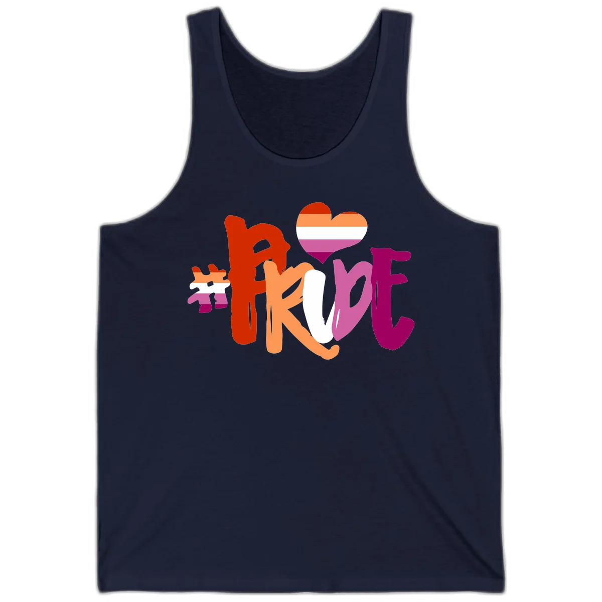 Love pride heart flag design with colorful letters, rainbow heart, and puzzle pieces in pride colors in Navy