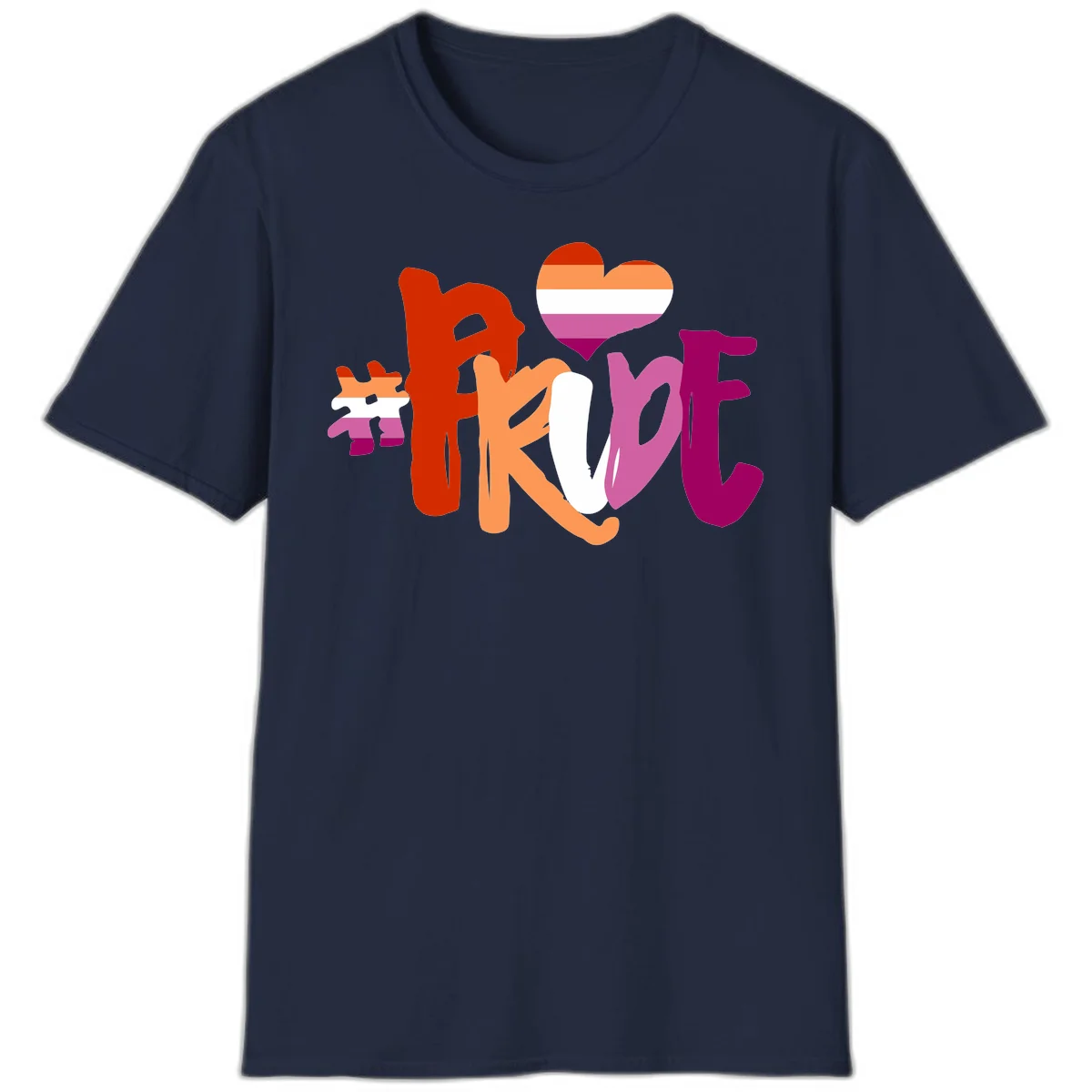 Love pride heart flag design with colorful letters, rainbow heart, and puzzle pieces in pride colors in Navy