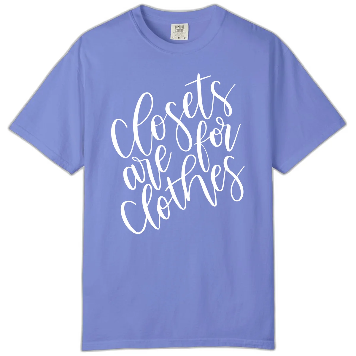 White calligraphy text reading 'We are all connected' with intertwining letters on gray background in Flo Blue