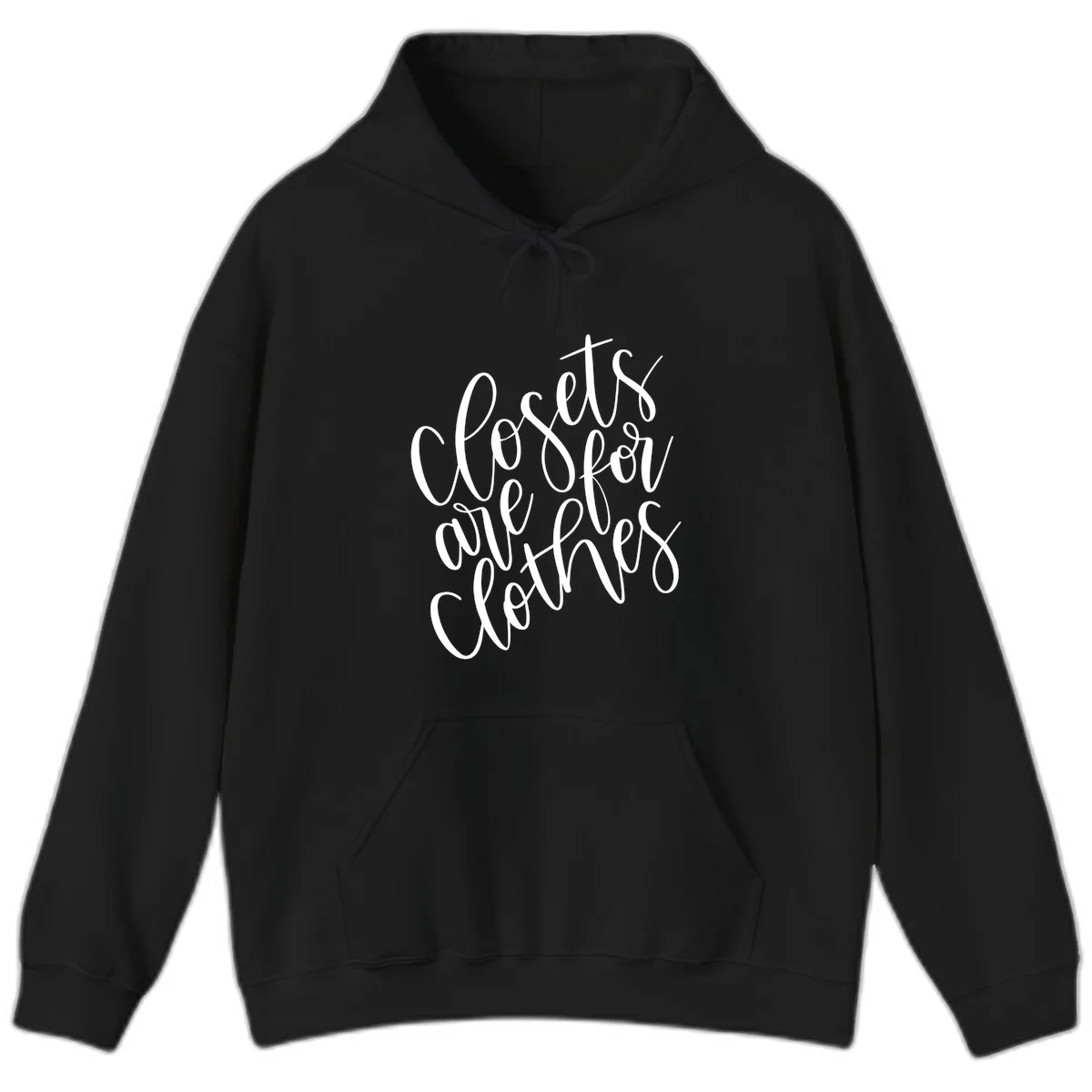 White calligraphy text reading 'We are all connected' with intertwining letters on gray background in Black