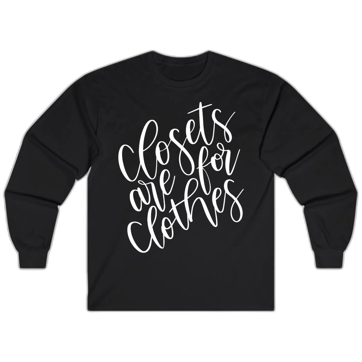 White calligraphy text reading 'We are all connected' with intertwining letters on gray background in Black