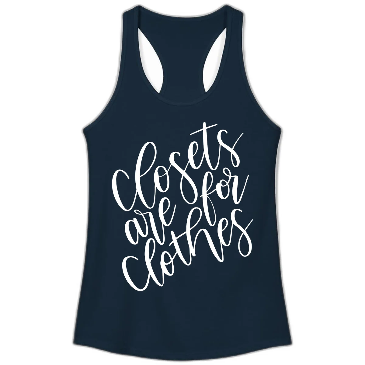 White calligraphy text reading 'We are all connected' with intertwining letters on gray background in Solid Midnight Navy