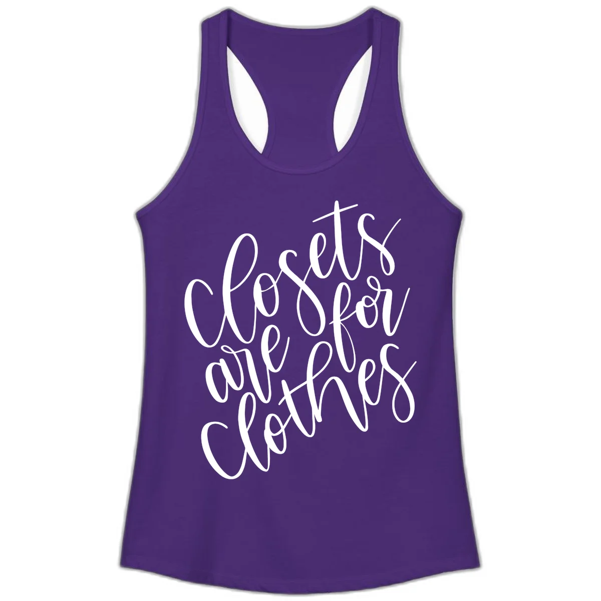 White calligraphy text reading 'We are all connected' with intertwining letters on gray background in Solid Purple Rush