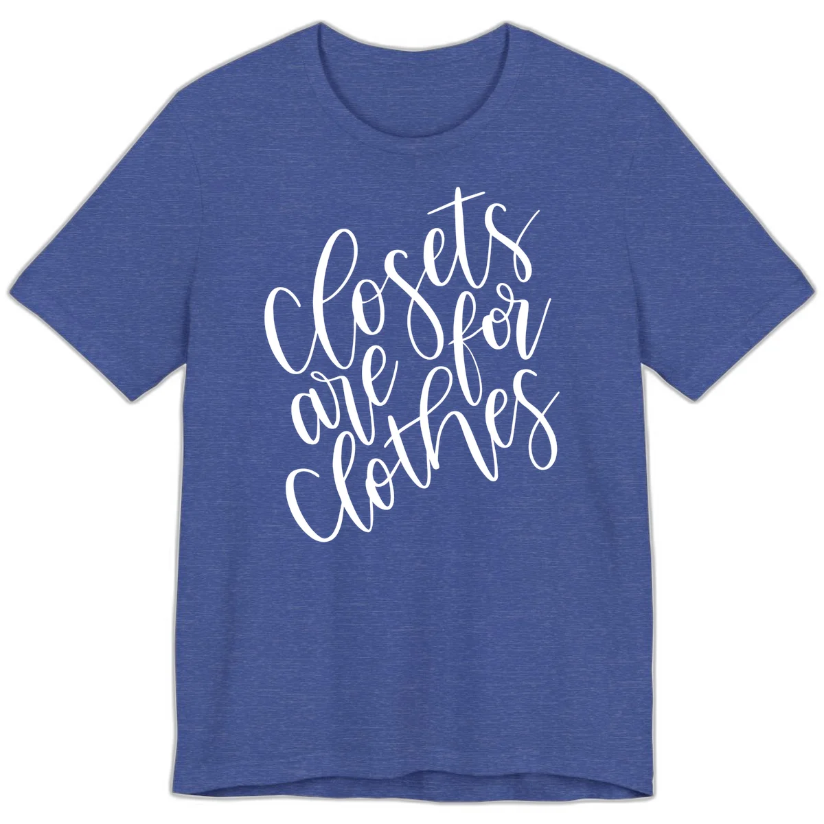 White calligraphy text reading 'We are all connected' with intertwining letters on gray background in Heather True Royal