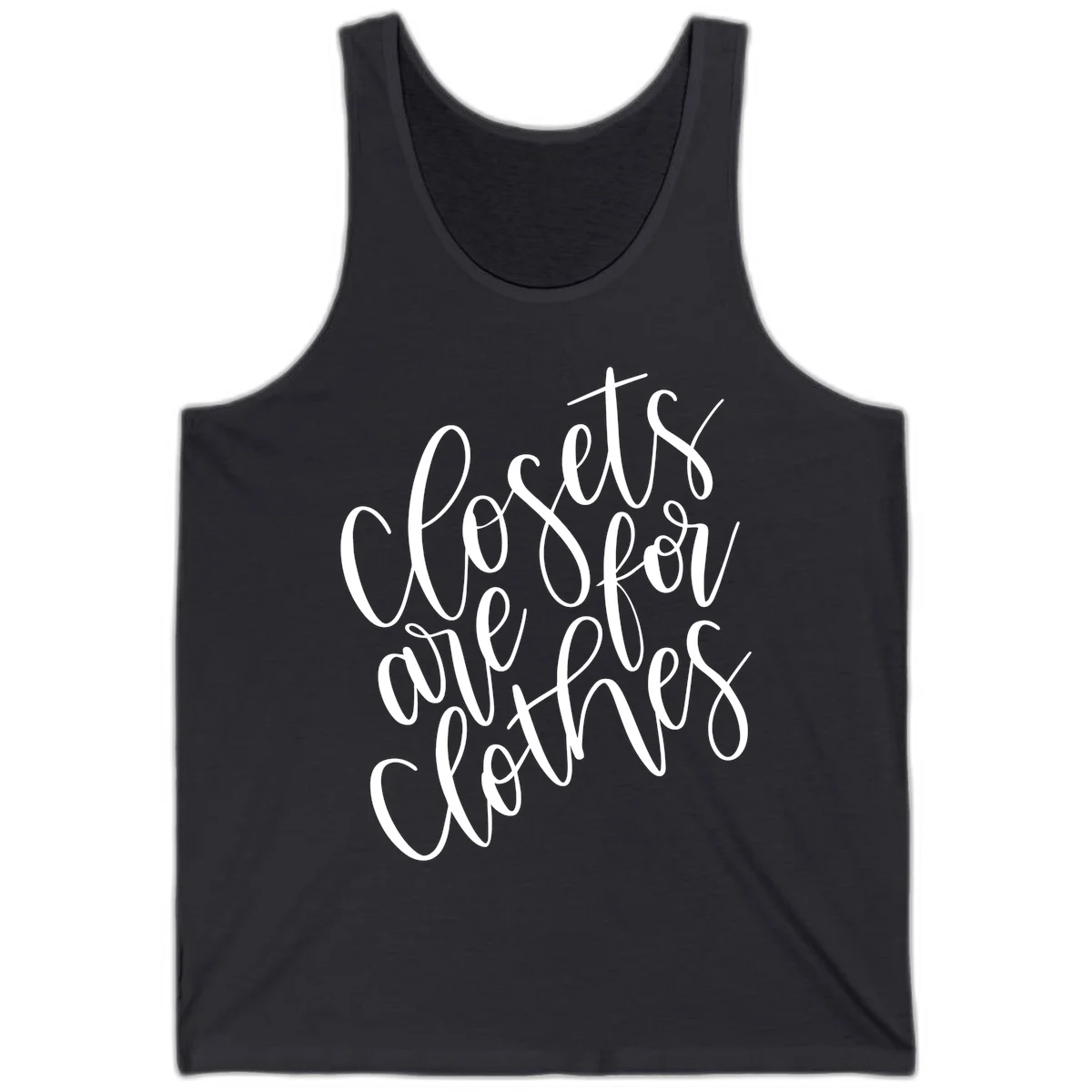 White calligraphy text reading 'We are all connected' with intertwining letters on gray background in Dark Grey