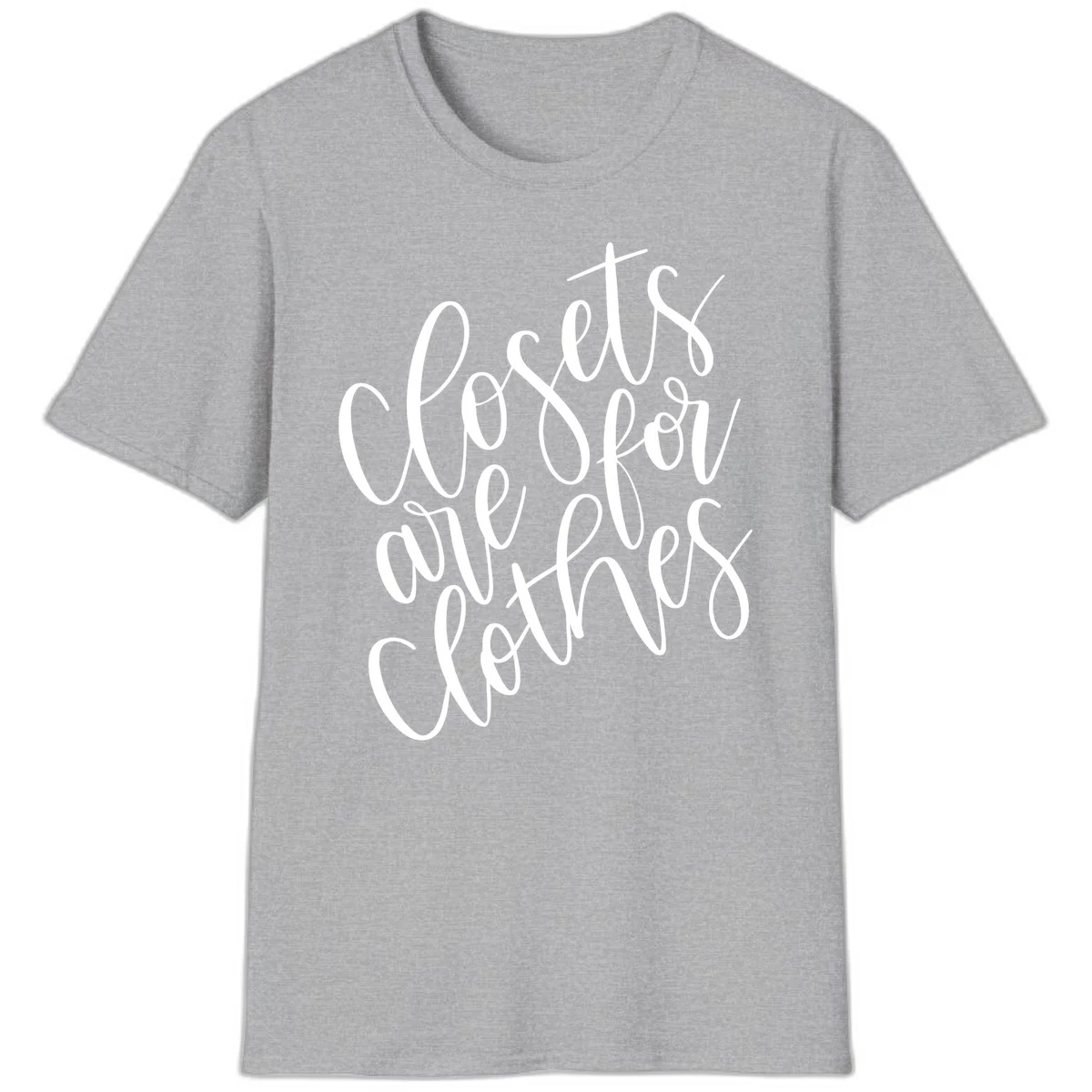 White calligraphy text reading 'We are all connected' with intertwining letters on gray background in Sport Grey