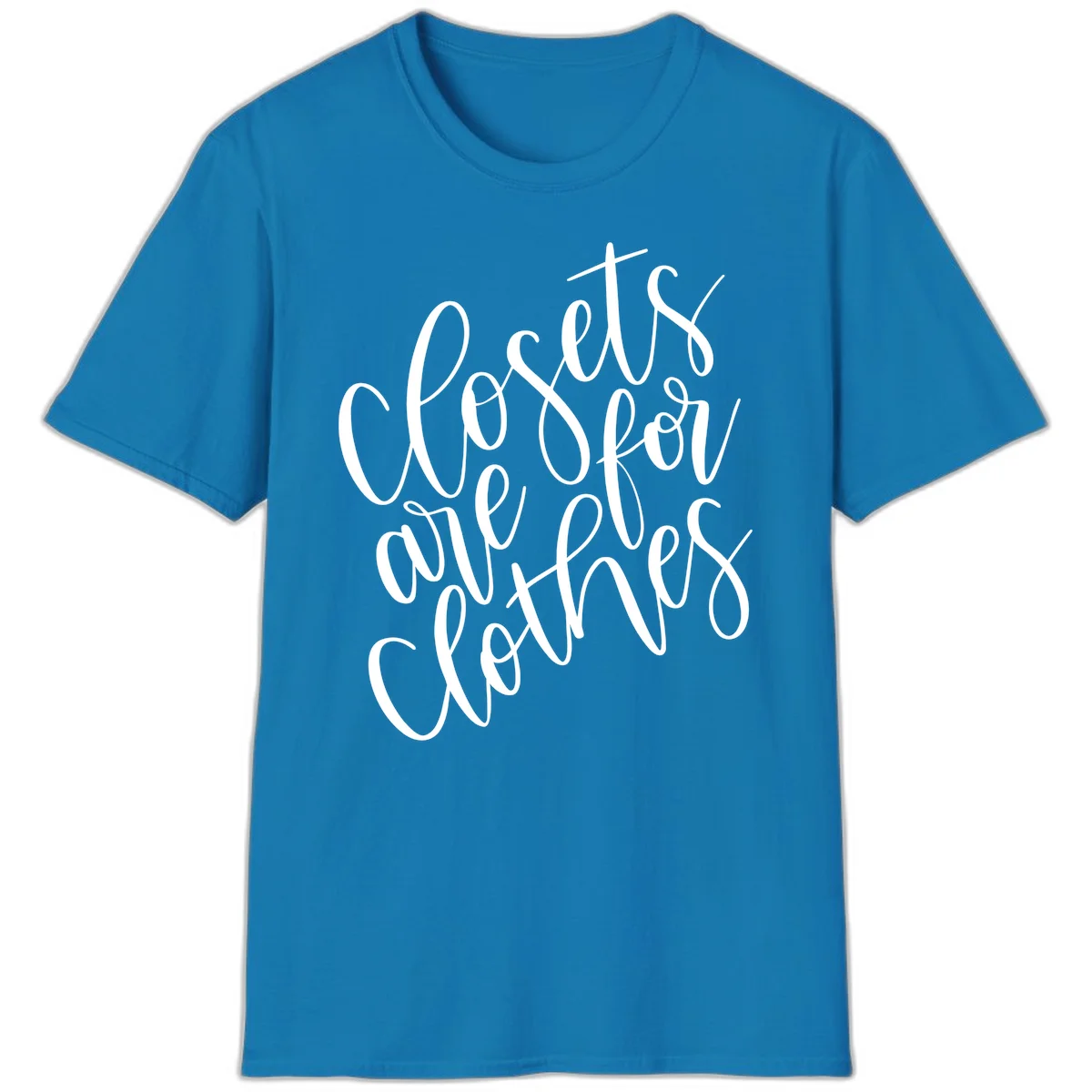 White calligraphy text reading 'We are all connected' with intertwining letters on gray background in Sapphire