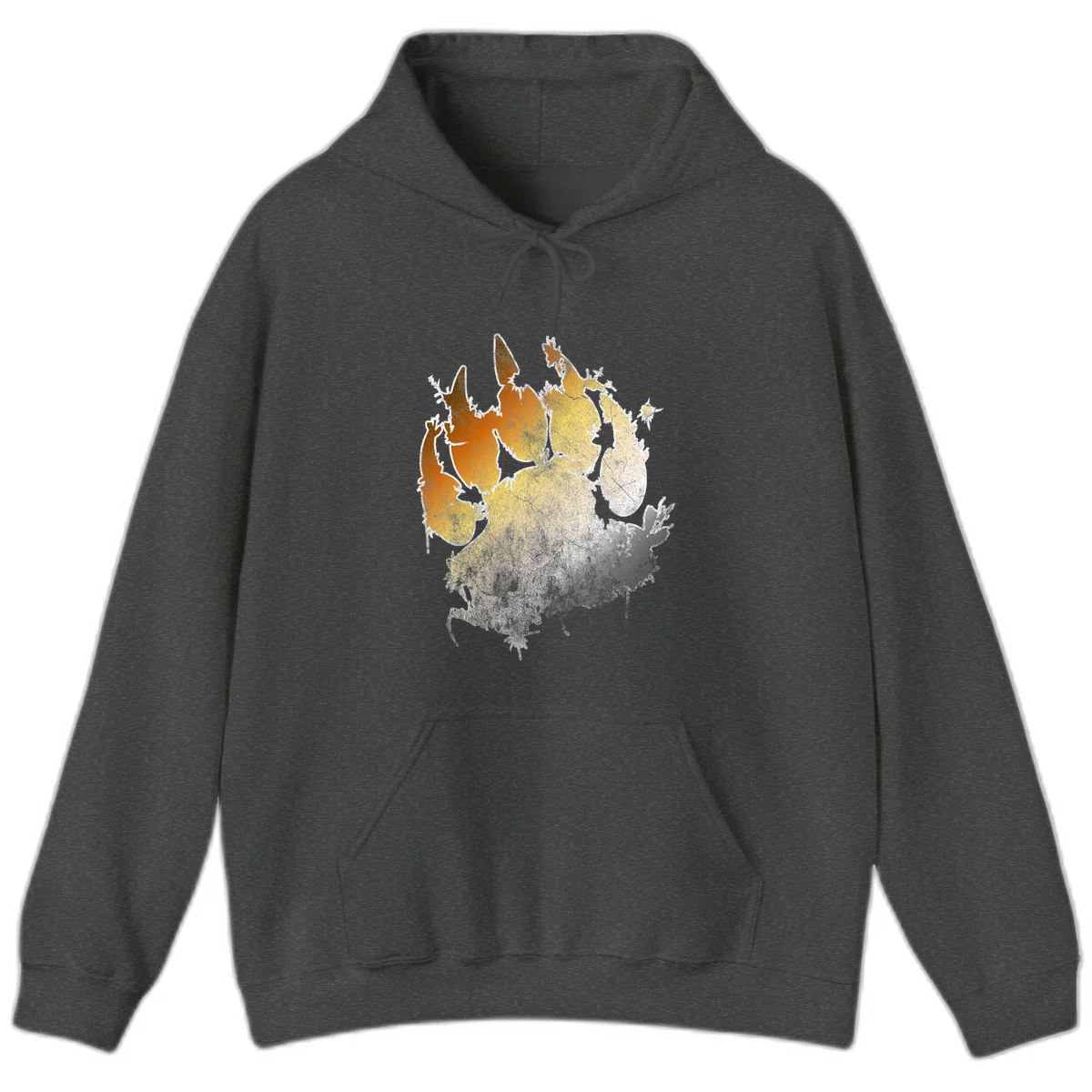 Russia heat map gradient design featuring warm brown and orange tones in the west transitioning to pale yellow and cream in the east in Dark Heather