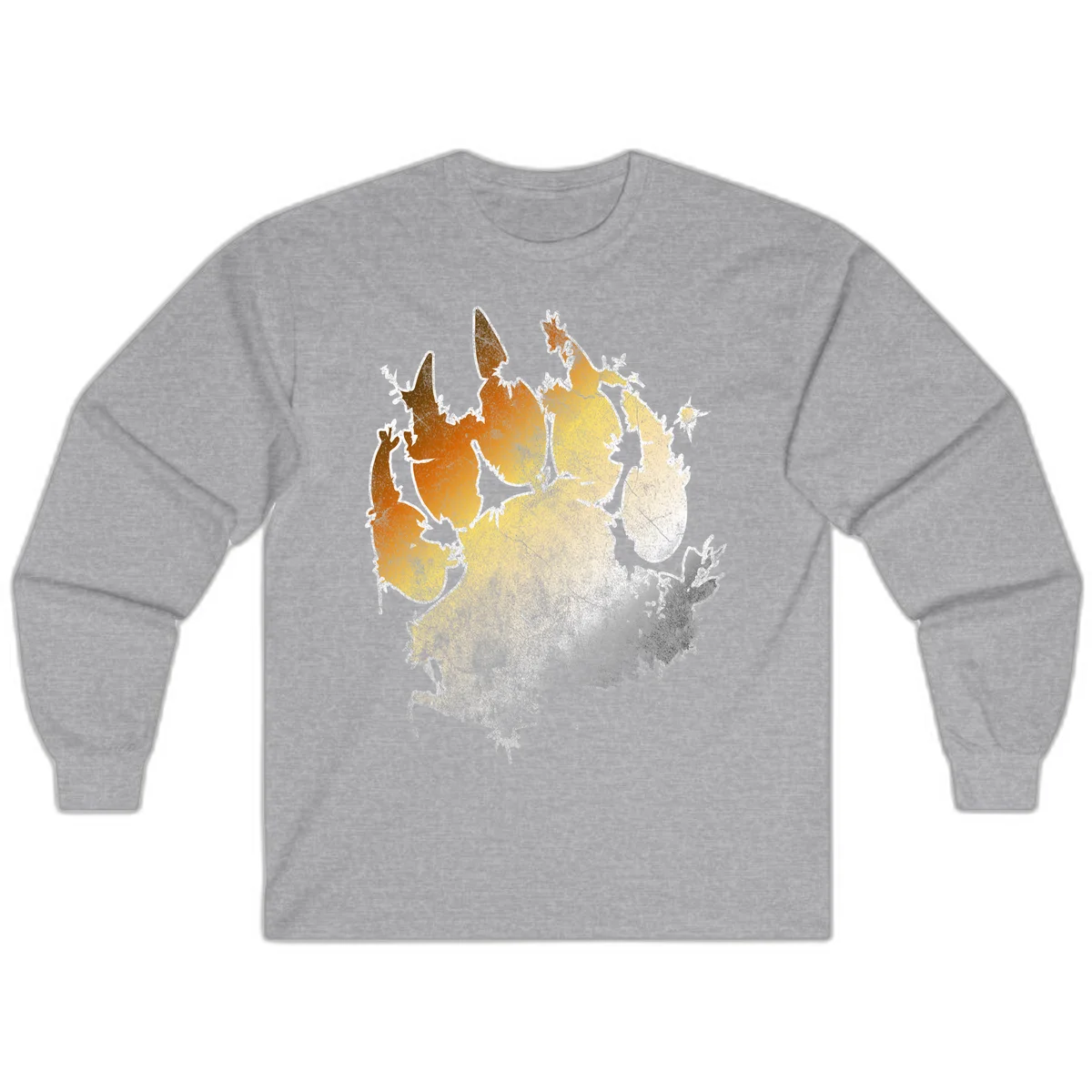 Russia heat map gradient design featuring warm brown and orange tones in the west transitioning to pale yellow and cream in the east in Sport Grey