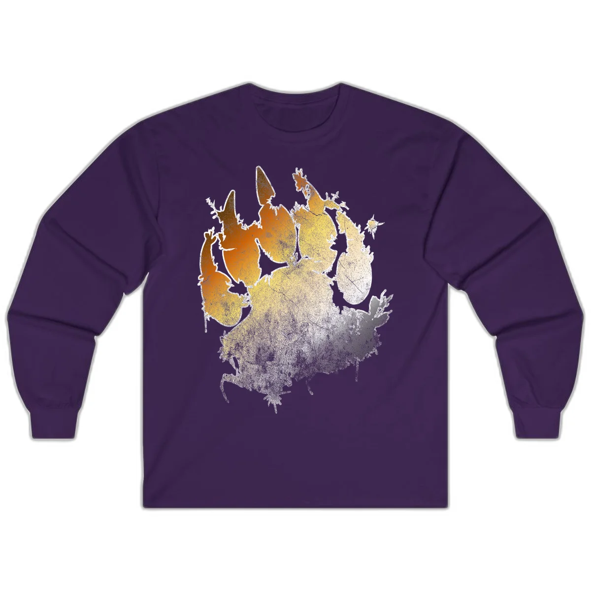 Russia heat map gradient design featuring warm brown and orange tones in the west transitioning to pale yellow and cream in the east in Purple