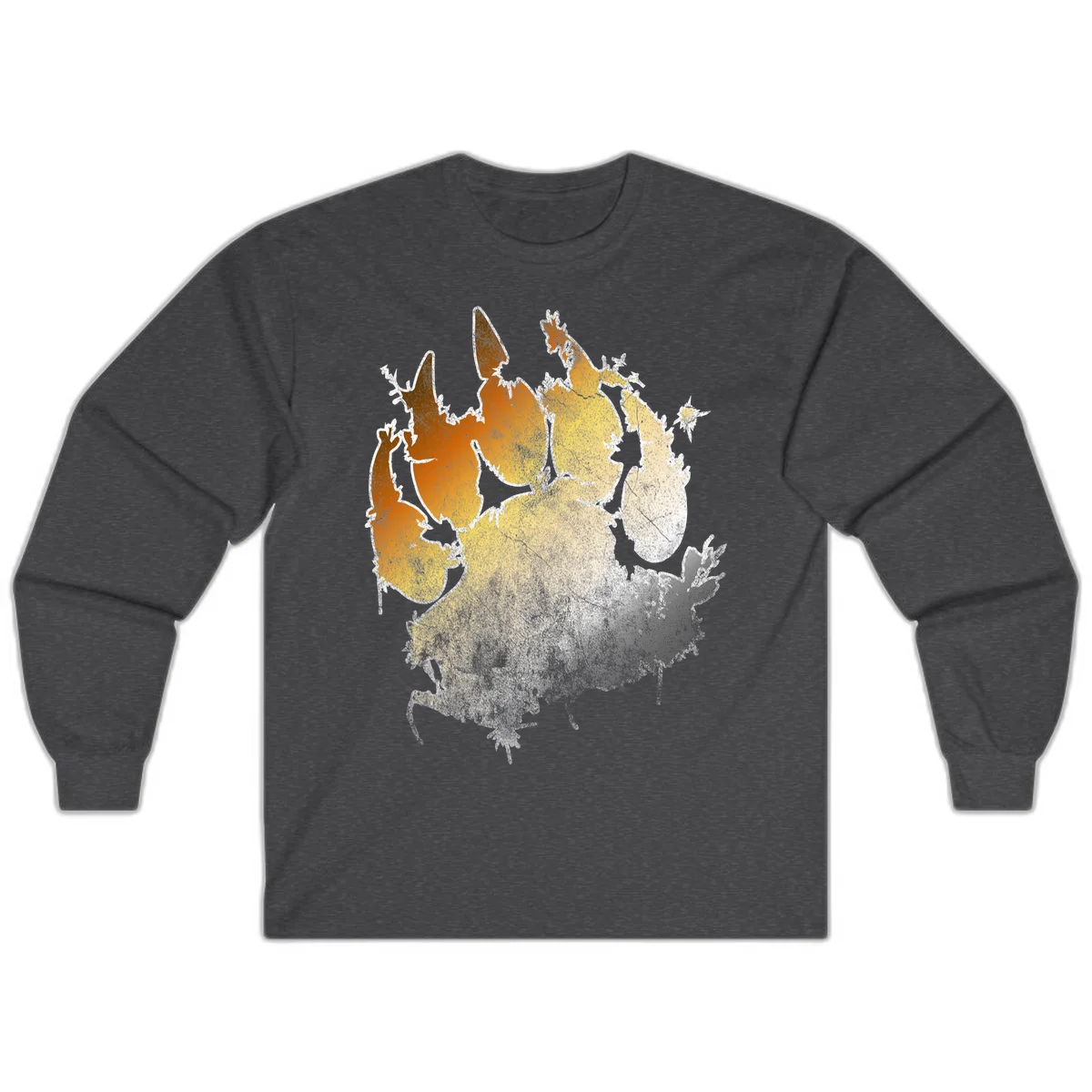 Russia heat map gradient design featuring warm brown and orange tones in the west transitioning to pale yellow and cream in the east in Dark Heather