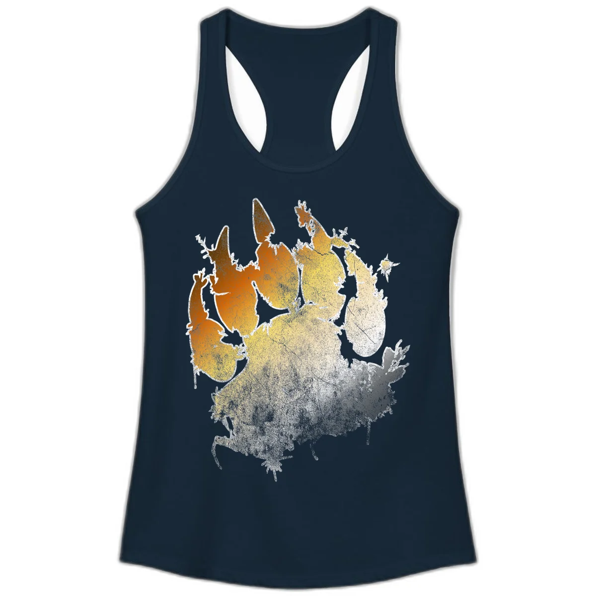 Russia heat map gradient design featuring warm brown and orange tones in the west transitioning to pale yellow and cream in the east in Solid Midnight Navy