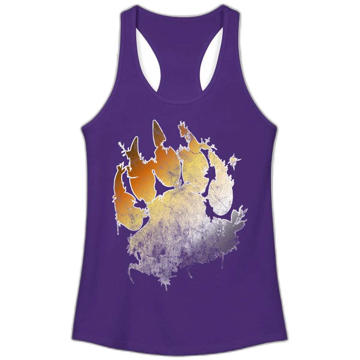 Russia heat map gradient design featuring warm brown and orange tones in the west transitioning to pale yellow and cream in the east in Solid Purple Rush