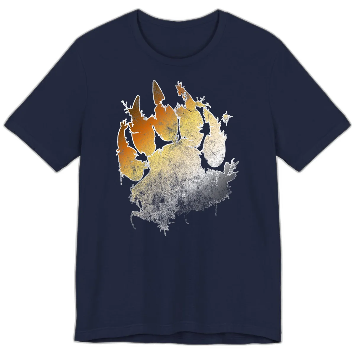 Russia heat map gradient design featuring warm brown and orange tones in the west transitioning to pale yellow and cream in the east in Navy