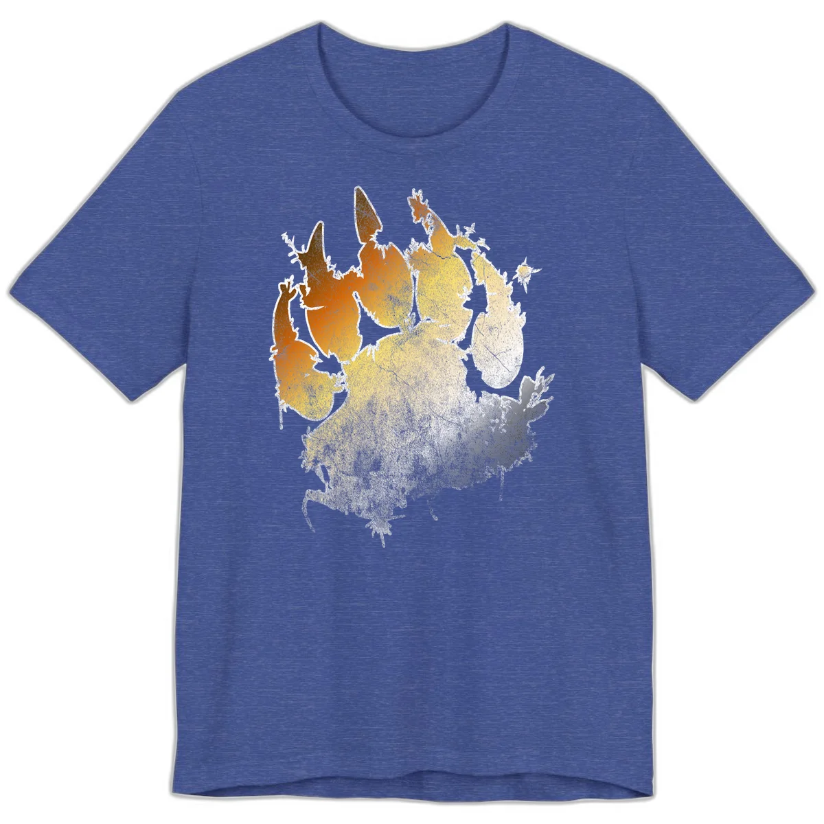 Russia heat map gradient design featuring warm brown and orange tones in the west transitioning to pale yellow and cream in the east in Heather True Royal