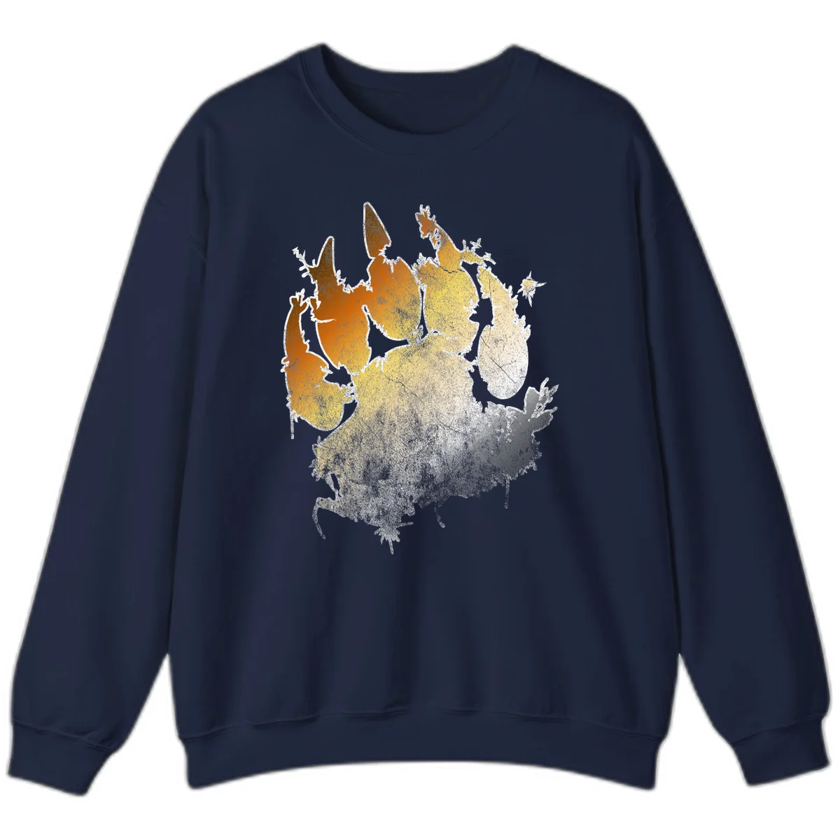 Russia heat map gradient design featuring warm brown and orange tones in the west transitioning to pale yellow and cream in the east in Navy