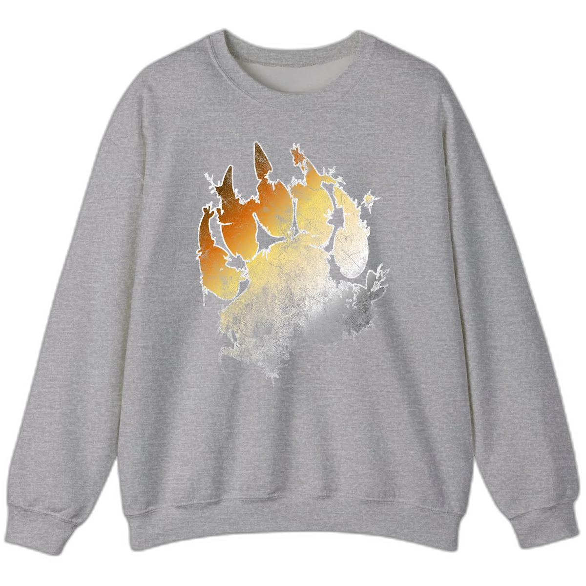 Russia heat map gradient design featuring warm brown and orange tones in the west transitioning to pale yellow and cream in the east in Sport Grey