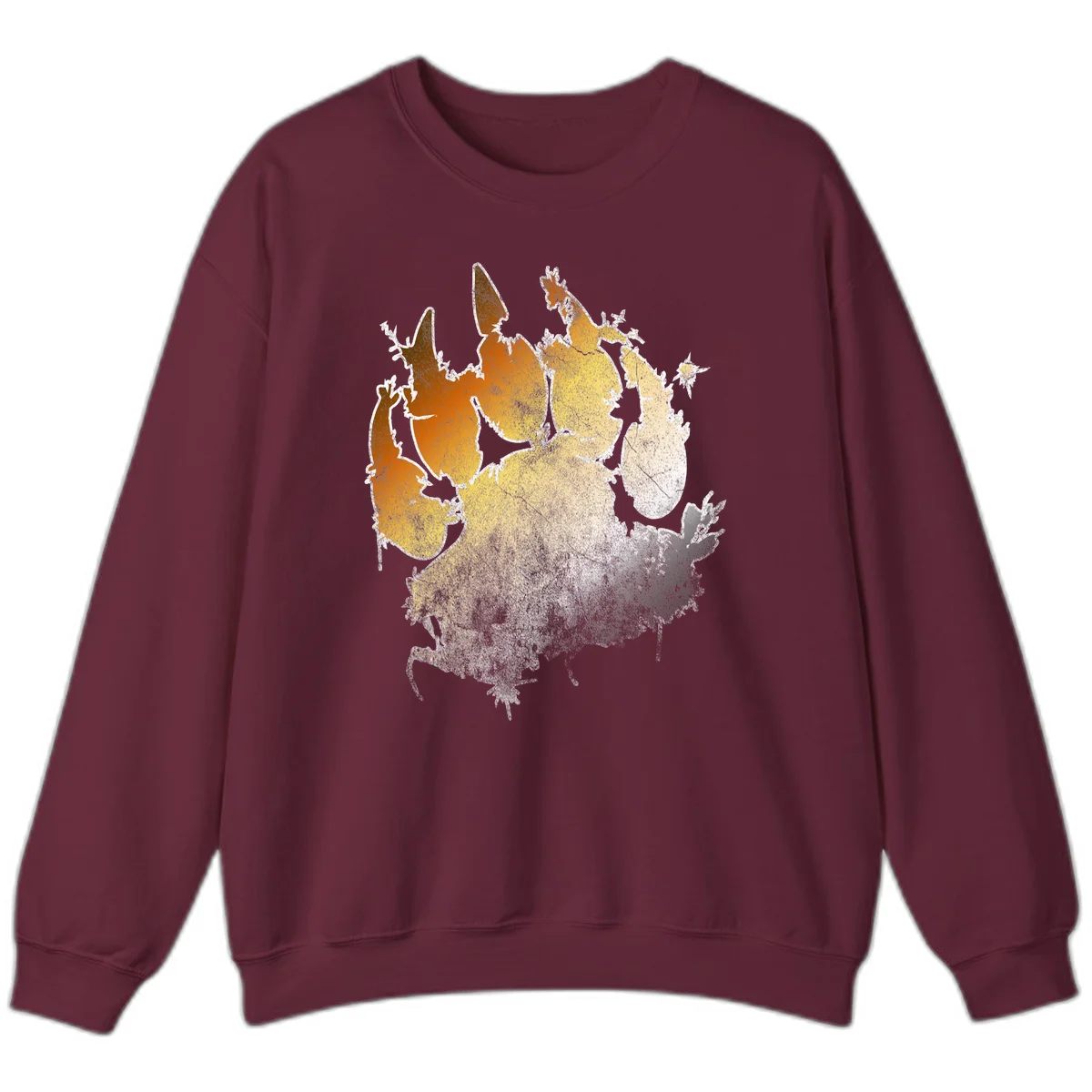 Russia heat map gradient design featuring warm brown and orange tones in the west transitioning to pale yellow and cream in the east in Maroon