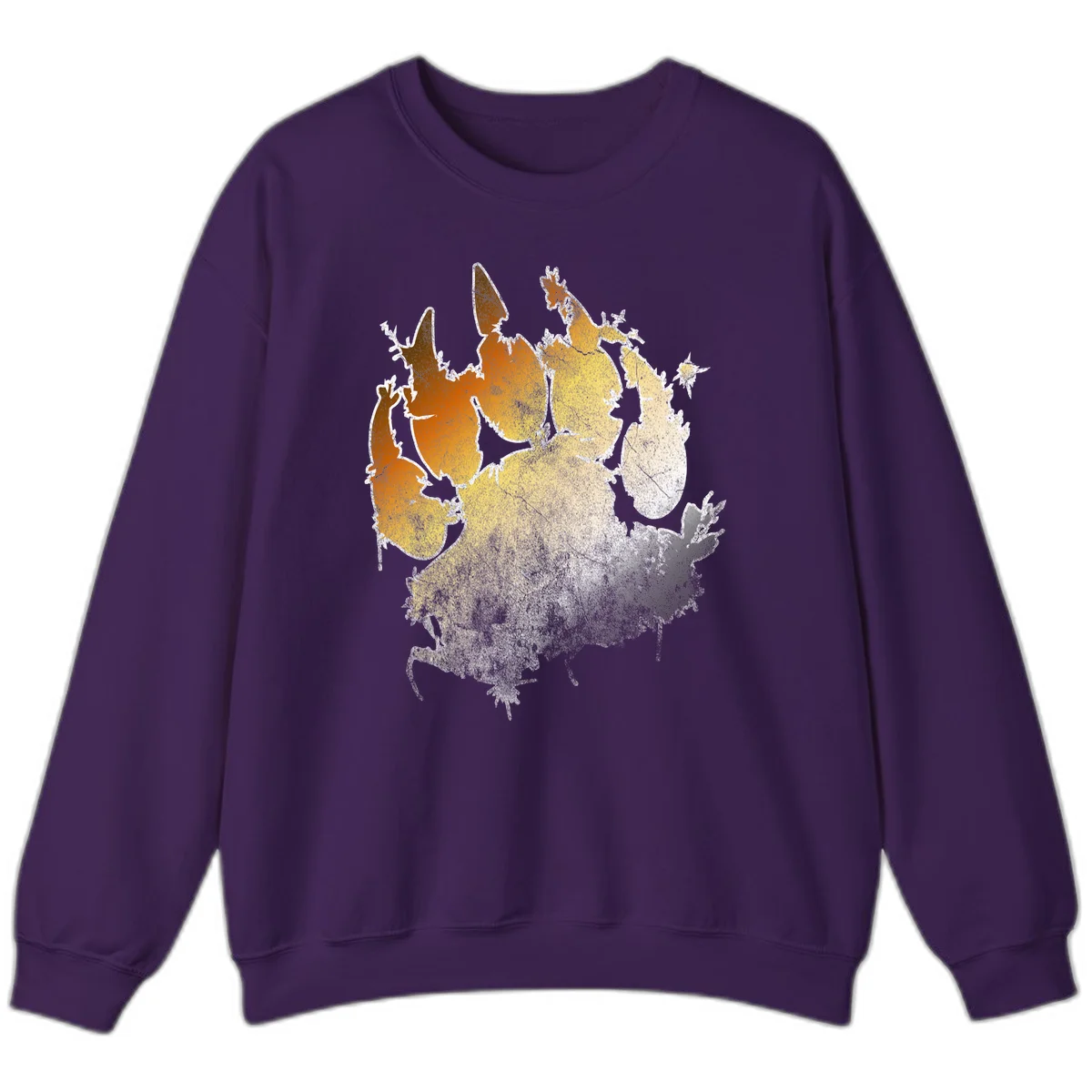 Russia heat map gradient design featuring warm brown and orange tones in the west transitioning to pale yellow and cream in the east in Purple